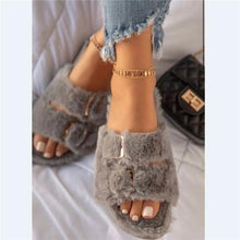 Load image into Gallery viewer, Lydiashoes Women Fluffy Flat Slippers