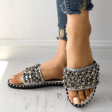 Load image into Gallery viewer, lydiashoes Sequins Shiny Peep Toe Slippers