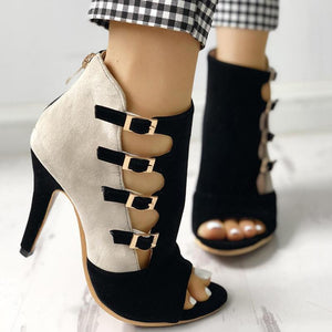 Lydiashoes Hollow Out Buckled High Heels