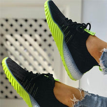 Load image into Gallery viewer, Lydiashoes Colorblock Knitted Breathable Lace-Up Sneakers