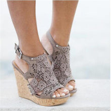 Load image into Gallery viewer, Lydiashoes Candace Taupe Wedges