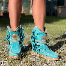 Load image into Gallery viewer, Lydiashoes Vintage Tassel Stone-Washed Boots