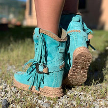 Load image into Gallery viewer, Lydiashoes Vintage Tassel Stone-Washed Boots