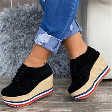 Load image into Gallery viewer, Lydiashoes Women&#39;s Lace Up Wedges Espadrille Stacked Platform Sandals