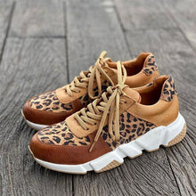 Load image into Gallery viewer, Lydiashoes Women Leopard Print Colorblock Sneakers