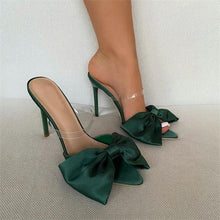 Load image into Gallery viewer, Lydiashoes Satin Bow Stiletto Heels