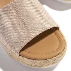 Lydiashoes Burlap Espadrille Platform Sandals
