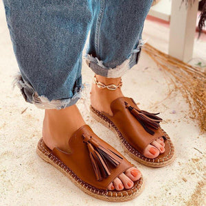 Lydiashoes Women Casual Summer Stylish Slip-On Flat Sandals