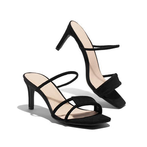Lydiashoes Fashion Square Toe Heels Sandals