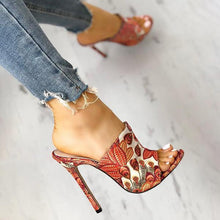Load image into Gallery viewer, Lydiashoes Stylish Print High Heel Sandals