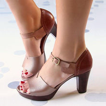 Load image into Gallery viewer, Lydiashoes Chunky Heel Ankle Strap Elegant Shoes Working Daily Shoes
