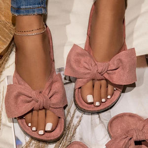 Lydiashoes Summer Bow Flat Sandals
