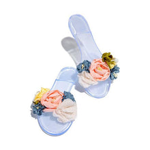 Load image into Gallery viewer, Lydiashoes Multi-Color Floral Clear Jelly Sandals