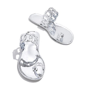 Lydiashoes Casual Toe Loop Detailing Jelly Sandals