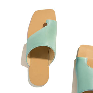 Lydiashoes Mint Strap Detailing Slip On Sandals