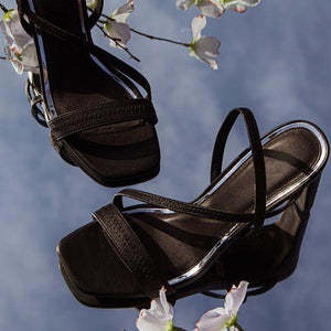 Lydiashoes Premium Vegan Leather Trendy Strappy Heels