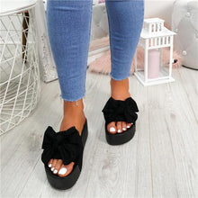 Load image into Gallery viewer, Lydiashoes  Bowknot Flatform Slides Outdoor Sandals