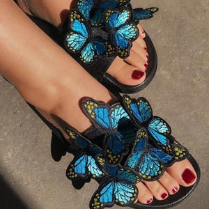 Lydiashoes Knitting Butterfly Fashion Beach Slides
