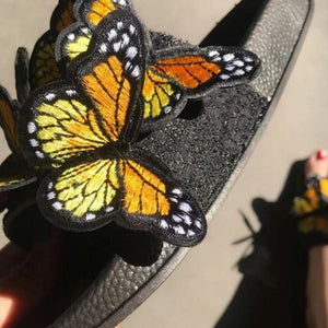 Lydiashoes Knitting Butterfly Fashion Beach Slides