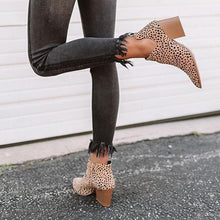 Load image into Gallery viewer, Lydiashoes Fashion Stylish Pointed Toe Leopard Booties