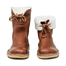 Load image into Gallery viewer, Lydiashoes Women Winter Vintage Boots Warm Unisex Lace-up Shoes