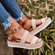 Load image into Gallery viewer, Lydiashoes Aummer Espadrille Buckled Ankle Straps Sandals