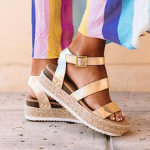 Load image into Gallery viewer, Lydiashoes Aummer Espadrille Buckled Ankle Straps Sandals