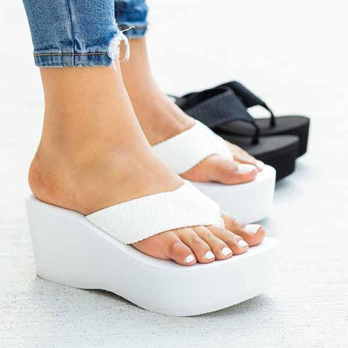 Lydiashoes Flip-flops Foam Wedge Heel Sandals