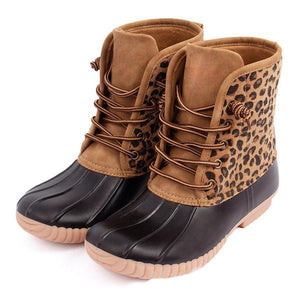 Lydiashoes Women Waterproof Lace Up Duck Boots