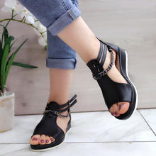 Load image into Gallery viewer, Lydiashoes Casual Cool Chain Wedge Heel Sandals
