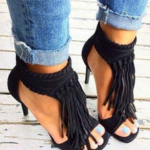 Load image into Gallery viewer, Lydiashoes Fashion Open Toe Tassels Ankle Ladies Sandals