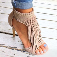 Load image into Gallery viewer, Lydiashoes Fashion Open Toe Tassels Ankle Ladies Sandals
