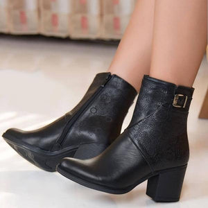Lydiashoes Classic Block Heel Ankle Booties