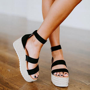 Lydiashoes Espadrille Ankle Strap Platform Sandals