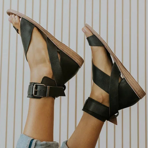 Lydiashoes Fashion Flip-flops Flat Heel Buckle Strap Sandals