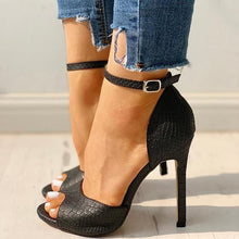 Load image into Gallery viewer, Lydiashoes Party Peep-Toe Ankle Strap Thin Heels