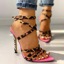 Load image into Gallery viewer, Lydiashoes Multi-Strap Crisscross Thin Heels