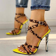 Load image into Gallery viewer, Lydiashoes Multi-Strap Crisscross Thin Heels