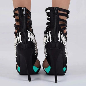 Lydiashoes Trendy Zipper Stiletto Heels