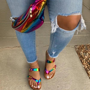 Lydiashoes Fashion Button Summer Sandals