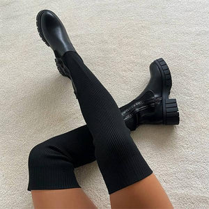 Lydiashoes Knitted Over The Knee Thigh High Long Boots