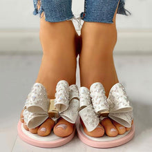 Load image into Gallery viewer, Lydiashoes Bowknot Design Flat Slippers