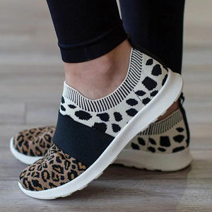 Lydiashoes Leopard Flat Heel Sneakers