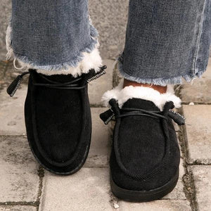 Lydiashoes Women Comfy Flat Heel Slip-On Boots