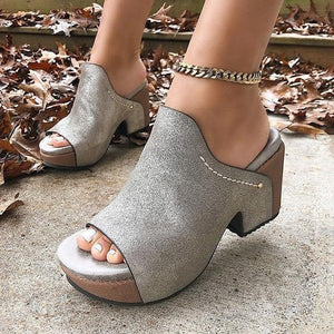 Lydiashoes Print Heeled Sandals