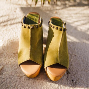 Lydiashoes Women'S Fashion Retro Western Style Block Heel Sandals