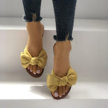 Load image into Gallery viewer, Lydiashoes Casual Bowknot Peep Toe Flat Slippers