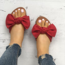 Load image into Gallery viewer, Lydiashoes Casual Bowknot Peep Toe Flat Slippers