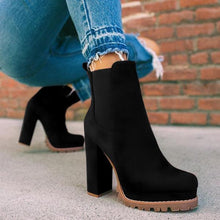 Load image into Gallery viewer, Lydiashoes Elastic Panel Slip On Chunky Heel Ankle Booties
