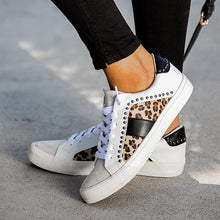 Load image into Gallery viewer, Lydiashoes Studded Leopard Sneakers